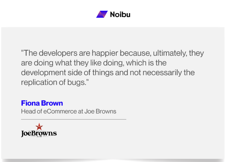 Fiona Brown on how NOibu has helped their development team